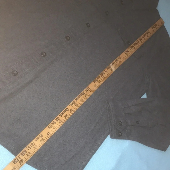 GRIZZLY MOUNTAIN 100% cotton long sleeve button up shacket dark gray NEW size XL - Picture 9 of 11